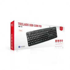 TECLADO PADRAO PRETO KB-12BK USB C3 TECH